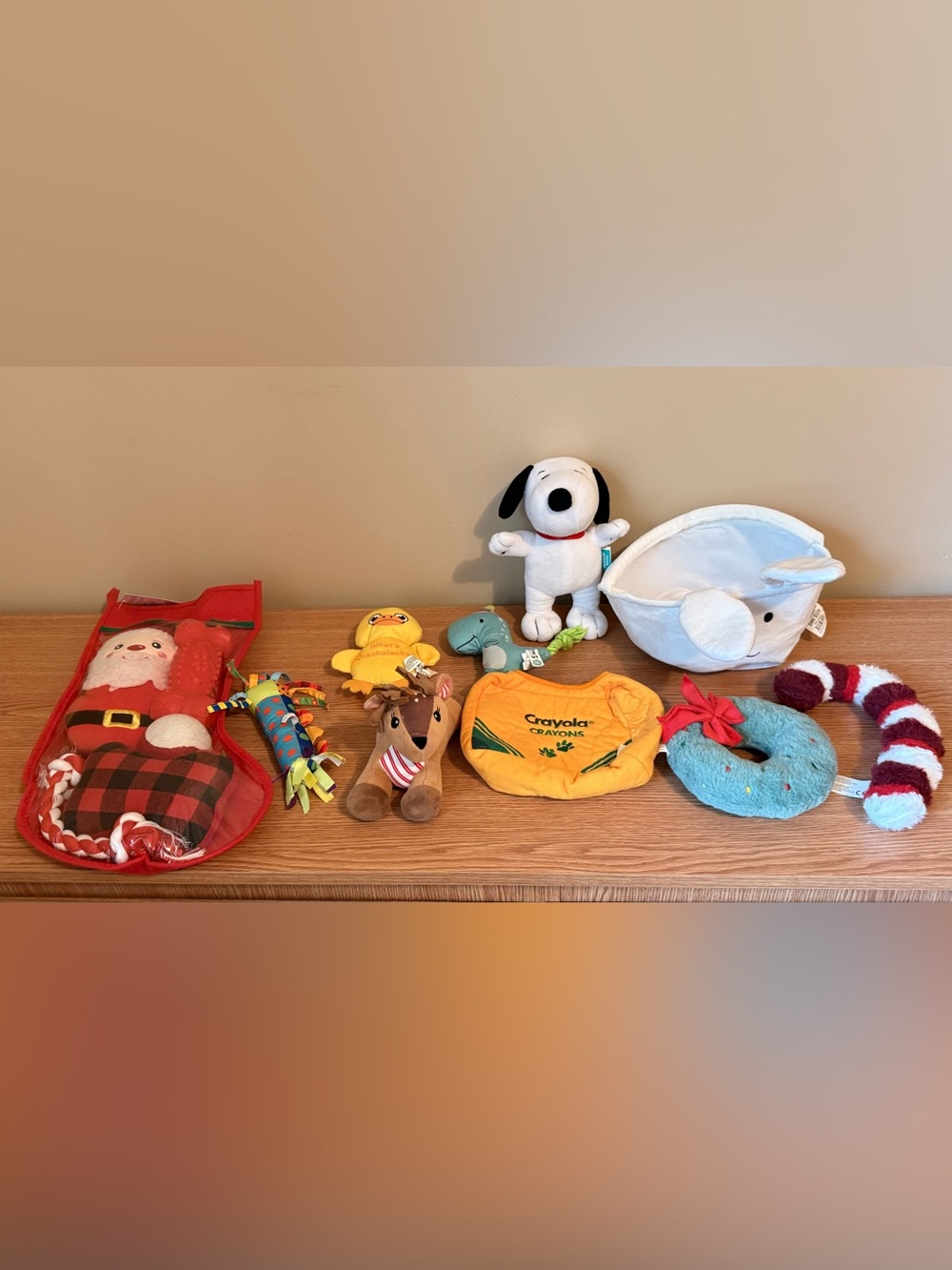 Crayola Orange Plush Crayon Pouch with Assorted Colorful Plush Toys for dogs